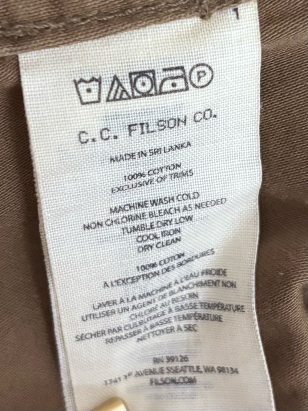 Filson Jac Shirt Women’s L Dark Tan Utility Shirt Jacket NWT - Picture 9 of 11